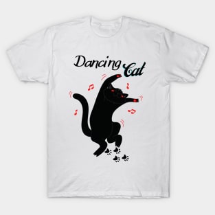 Dancing Cat / Black Cat T-Shirt